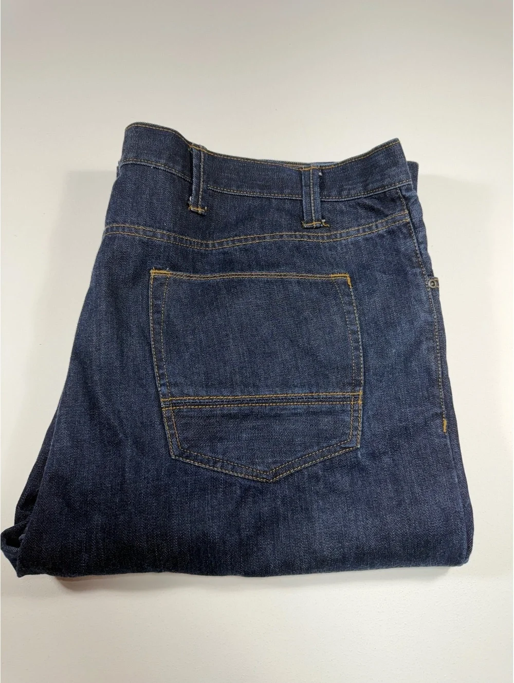 Foundry Supply Co Jeans Mens 46x32 Dark Wash Straight Leg Blue Denim